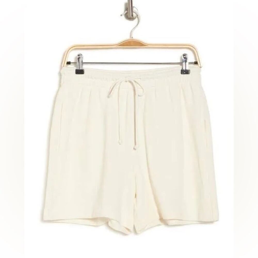 Vince Drawstring Lounge Shorts in Bone Large 100% Cotton - Picture 2 of 11